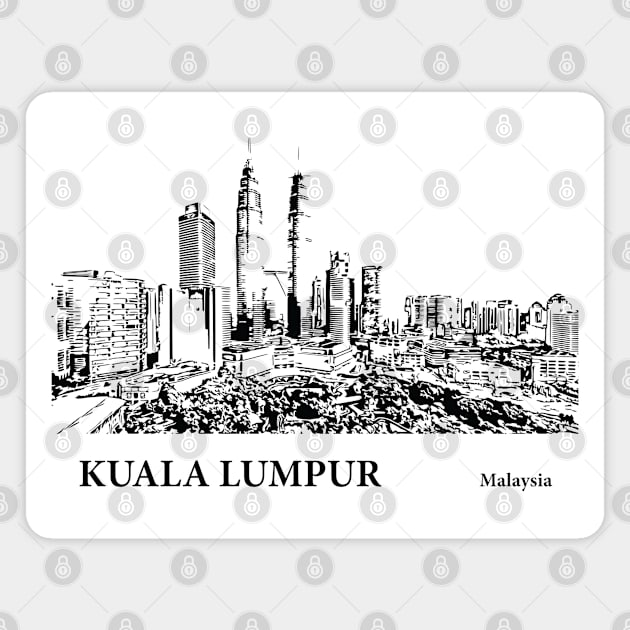 Kuala Lumpur Malaysia Magnet by Lakeric